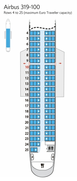 Airbus A319 Jet Seating Chart British Airways