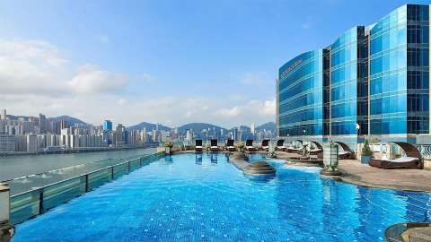 Unterkunft - Harbour Grand Kowloon - Ansicht der Pool - Hong Kong