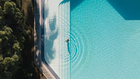 Vue sur piscine