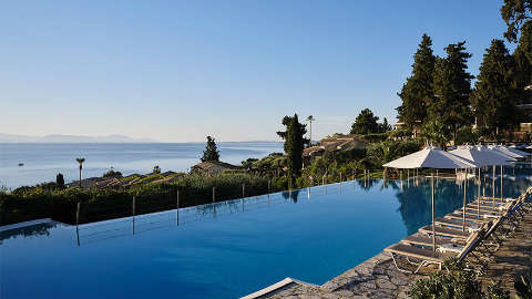 Unterkunft - Aeolos Beach Resort - Ansicht der Pool - Corfu