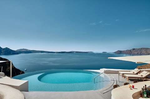 Accommodation - Mystique, a Luxury Collection Hotel, Santorini - Pool view - Santorini