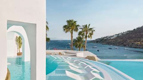 Accommodation - Mykonos Blu A Grecotel Resort To Live - Pool view - Mykonos