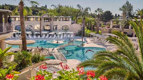 Unterkunft - Forte Village Resort - Hotel Il Borgo - Ansicht der Pool - Sardinia
