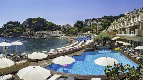 Unterkunft - Mazzarò Sea Palace - Ansicht der Pool - Taormina