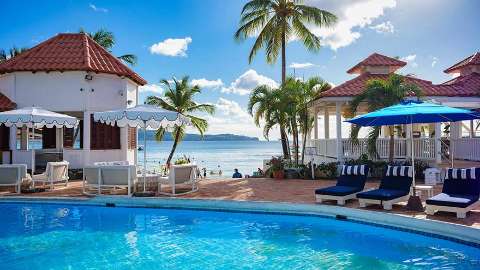 Unterkunft - Windjammer Landing Villa Beach Resort - Ansicht der Pool - St Lucia