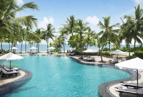 Unterkunft - Taj Bentota Resort & Spa - Ansicht der Pool - Colombo