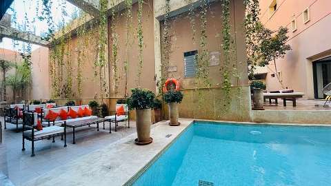 Unterkunft - Dellarosa Hotel Suites and Spa - Ansicht der Pool - Morocco