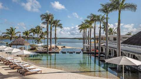 Unterkunft - Four Seasons Resort Mauritius at Anahita - Ansicht der Pool - Mauritius