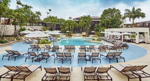 Hébergement - Hilton Trinidad and Conference Centre - Vue sur piscine - Port of Spain