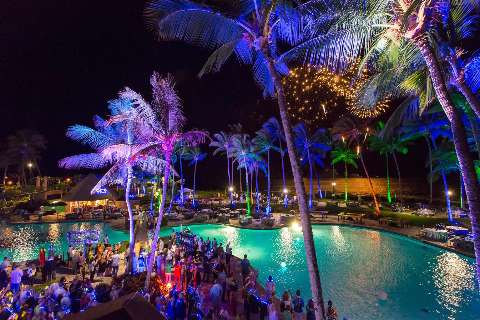 Pernottamento - Hilton Waikoloa Village - Vista della piscina - Waikoloa