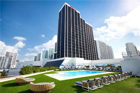 Unterkunft - Hilton Miami Downtown - Außenansicht - Miami
