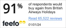 92% of customers would buy again from BA Holidays 